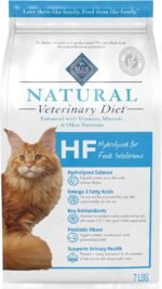 Blue Buffalo Natural Veterinary Diet HF Hydrolyzed for Food Intolerance Dry Cat Food, Veterinarian Prescription Required, Salmon, 7-lb. Bag - Image 2