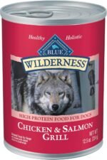 Blue Buffalo Wilderness High Protein Grain Free, Natural Adult Wet Dog Food, Salmon & Chicken Grill 354g Can (Pack of 12) - Image 2