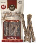Bully Bunches All Natural 6 Inch Beef Jerky Sticks – Soft and Crunchy Gullet Chews - Odour Free, Rawhide Free, Chemical Free – Safe, Healthy and Nutritious Dog Treats for Light Chewers, 40 Pk - Image 2