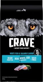 CRAVE Adult Dry Dog Food, White Fish & Salmon Flavour, 9.98kg Bag - Image 2