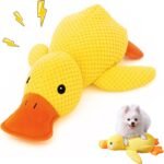 Calming Duck Toy for Dogs, 18″×15″ Large Duck Dog Toy with Quack-Quack Sound, The Mellow Dog Calming Duck, Bright Yellow - Image 2