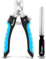 Candure Dog Nail Clippers and Trimmer with Safety Guard to Avoid Over-Cutting Toe Nails- Professional Grooming Razor Edge Blades Pet Nail Clipper with Free Nail File for Small Medium Large Breeds - Image 2