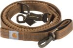 Carhartt Shock Absorbing Heavy Duty Dog Leash Carhartt Brown/Brushed Brass - Image 2