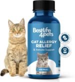 Cat Allergy Relief & Immune Support, Natural Relief for Seasonal Allergies, Itching, Sneezing, Congestion, Runny Nose, and Feline Respiratory Infections, 400 Small Odorless Tasteless Pills - Image 2