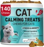 Cat Calming Treats, Calm Chews for Cats to Relieve Anxiety, Stress & Prevent Bites, Perfect for Travel, Boarding & Veterinary Visits, Soothing Calming Care for Indoor Cats 7.41 OZ - Image 2