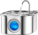 Cat Drinking Bowl：VinDox 108oz/3.2L Pet Water Bowl Stainless Steel, Dog Water Dispenser, Automatic Cat Drinking Bowl with Level Window, Quiet Pump, for Multiple Pets - Image 2