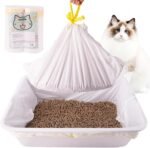 Cat Litter Box Liners 20 Count, 37”x18” Large Cat Litter Bags for Stainless Steel Sifting Litter Box and Automatic Cat Litter Box, Extra Thick Drawstring Litter Liner - Image 2