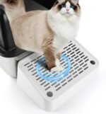 Cat Litter Box Ramp, Cat Litter Box Step Mat with Filter Function, Cats Litters Catcher for Self-Cleaning Litters Boxes, Pets Pedal Stool Ideal for Kitten & Elderly Cats (White) - Image 2