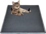 Cat Litter Mat Litter Trapping Mat, Honeycomb Double Layer Design Waterproof Urine Proof Trapper Mat for Litter Boxes, Large Size Easy Clean Scatter Control - Image 2