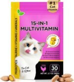 Cat Multivitamin Chews: 15 in 1 Vitamins for Cats - Daily Cat Supplements & Treats - Immune, Joint Support, Skin & Coat, & Digestion (30 Day Supply) - Image 2