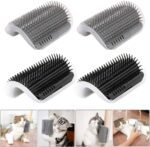 Cat Self Groomer, 4 Pack Wall Corner Soft Cat Scratcher Grooming Brush Massage for Short Long Fur Cats, Softer Massager Toy for Kitten Puppy - Image 2