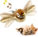 Cat Toys, Flapping Wings Sparrow, No Flying, Chirping Bird Interactive Catnip Toy for Kitten or Small Dogs, Touch Activated, Rechargeable - Image 2