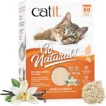 Catit Go Natural Pea Husk Clumping Cat Litter, Tofu, Vanilla 5.6 kg, Dust Free & Lightweight Cat Litter, Easy to Scoop Litiere Pour Chat - Image 2