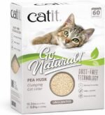 Catit Go Natural Pea Husk Clumping Cat Litter, Unscented, 5.6 kg, Dust Free & Lightweight Cat Litter, Easy to Scoop, Litiere Pour Chat - Image 2