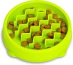 Catstages Kitty Slow Feeder Cat Bowl for Wet or Dry Cat Food, Helps Prevent Bloat & Improve Digestion, Non-Slip, BPA-Free, Small, Green - Image 2