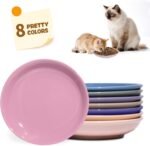 Ceramic Cat Food Bowl, Colorful Cat Bowls Whisker-Friendly, 5.9" Shallow Wide Kitten Plates, Easy to Clean Indoor Feeding Dishes - Image 2