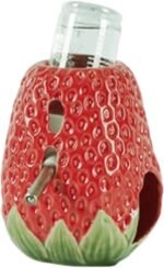 Ceramic Water Feeder for Rodents Strawberry Tunnel Shelter Cave House for Small Animal Feeding and Watering Solution Hamster Water Bottle - Image 2