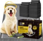 Charcoal Puppy Pads 80 Counts,22"x22" Dog Pee Pads Small Disposable Activated Carbon Super Absorbent Full Edge-Wrapping Pee Pads Odor-Control Training Pads for Doggie Cats Rabbits - Image 2