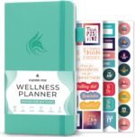 Clever Fox Wellness Journal Pocket – Daily Health & Wellness Log – Food Tracking Journal & Meal Planner for Calorie Counting, 3.7x6.7" (Turquoise) - Image 2