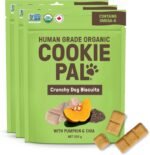 Cookie PAL Dog Treats with Pumpkin & Chia, Made in Canada, Human Grade USDA Organic Biscuits, Crunchy Dog Training Treats, 300g (Pk of 3) - Image 2
