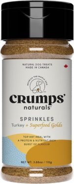 Crumps Naturals Turkey + Superfood Golds 3.88oz, 110Grams, Dog Treats, Sprinkles, Topper - Image 2