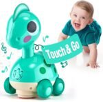 CubicFun Baby Toys 12-18 Months - Touch and Go Dinosaur Musical Flash Crawling Toys for Babies, for 1 2 Year Old Boy Girl - Image 2
