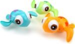 DUCKBOXX XX Wind-up Swimming Sea Turtles Bath Toy, No Battery Mold-Free Anti-Rust Interactive Montessori Toy for Kids 18M+ (3pcs) (Blue Green Orange) - Image 2