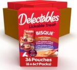 Delectables Bisque Non Seafood Lickable Wet Cat Treats, Flavour Variety, 36 Pack - Image 2
