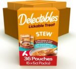 Delectables Lickable Treat Stew Wet Cat Treat Variety Pack, Cat Stew Food Topper and Treats for Cats, Hearty & Succulent Treat, High Moisture, Grain-Free, No Added Fillers, 1.4oz Pouch, 36 Count - Image 2