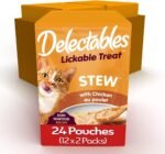 Delectables Non-Seafood Stew Lickable Wet Cat Treats, 1.4 oz Pouches, Chicken Flavour, 24 Pouches Total - Image 2