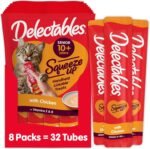 Delectables Squeeze Up Senior 10 Years+ Interactive Wet Cat Treats - Chicken - 0.2 oz, 4 Count (Pack of 8) - Image 2