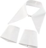 Detachable Dickey Collar Lapel Choker and Wrist Cuffs Set - False Sleeves for Women's Skirt Dress - Image 2