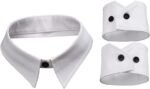 Detachable Fake Collar Dickey Lapel Choker Peter Pan Necklace False Collar and Wrist Cuffs With Detachable False Sleeves (Type 1) - Image 2
