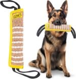 Dog Bite Tug Toy - 30x8 cm - Durable Pull Toy with 2 Soft & Strong Handles - Tough Jute Bite Pillow for Medium to Large Dogs - Ideal for Tug of War, Fetch, K9, Puppy Training & Play - by Yes4Quality - Image 2