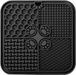 Dog & Cat Lick Mat with Suction Cups, Licking Pad for Anxiety Relief, Boredom Reducer, Grooming Aid, 20 cm (1 Pack Black) - Image 2
