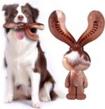 Dog Chew Toy for Aggressive Chewers, Indestructible Dog Toys, Tough Chew Toys with Long Lasting Beef Flavor, Durable Dog Toy for Medium and Large Dogs, Teeth Brushing and Boredom Brearking-Rabbit - Image 2