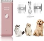 Dog Clippers Pet Grooming Clippers Kit,Low Noise Shaver Portable Electric USB Rechargeable Cordless Trimmer for Dogs,Cats and Other Pets (Pink) - Image 2