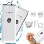 Dog Clippers Pet Hair Trimmer Low Noise Washable USB Rechargeable Cordless Dog Grooming Kit with Wide & Narrow Blade,Electric Pet Feet Hair Trimmer for Cats Dogs (White) - Image 2