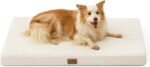 Dog Crate Bed for Extra Large Dogs, Rectangular XL Orthopedic Dog Beds, Foam Anti-Slip Bottom Pet Mat with Washable Removable Cover, Suitable for Pet Up to 100 lbs, 44x32x3 inch, Beige - Image 2