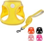 Dog Harness with Leash Set, No Pull Adjustable Reflective Step-in Puppy Pet Vest Harnesses for Small Medium Large Dogs and Cats - Yellow, XS - Image 2