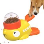 Dog Interactive Treat Dispenser Toy, Food Puzzle Slow Feeder (Yellow) - Image 2