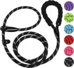 Dog Leash, 6 FT Heavy Duty Dog Leashes, Durable Premium Quality Strong Rope Slip Leash with Comfortable Padded Handle and Highly Reflective Threads for Small Medium and Large Dogs, (Black) - Image 2