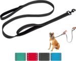 Dog Leash for Medium to Large Dogs with Two Padded Handles 5FT/6FT, Double Handle Dog Leash, Reflective Training Lead, Durable Traffic Leashes(5FT,Black) - Image 2