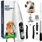 Dog Paw Trimmer with LED Light, Paw Trimmer for Dogs 0.8inch/20mm Wide Blade, Pet Hair Grooming Kit with Dog Nail Clipper, Cordless Electric Pet Paw Grooming Clippers for Paws, Ears, Face, Rump - Image 2
