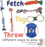 Dog Rope Toys for Small Dogs Aggressive Chewers, 100% Natural Cotton, 6 Pack for Fun and Teeth Cleaning Chew Tug of War Interactive Training Rope Toys for Puppy to Small Dogs - Image 2