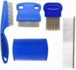 Dog Tick Comb, 5 Pack Pet Dog Cat Flea Comb Tear Eye Stain Remover Combs, Hair Brush Effectively Clean Removes Tangles, Dirt, Fleas, Lice, Ticks, for Pets Hair Comb - Image 2