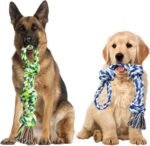 Dog Toy Indestructible 2 Pieces 55 cm Dog Toy Rope Tug Toy with Knot Made of Cotton Dog Chew Toy Dog for Large and Medium Dogs - Image 2