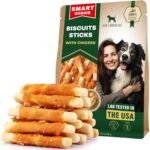 Dog Treats Biscuits Sticks Chicken Wrapped Human Grade Meat 300g - Natural Dried Snacks Rawhide - Free & Grain Free Long Lasting Chews for Large & Small Dogs - Best for Training & Healthy Teeth - Image 2