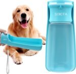 Dog Water Bottle, Portable Pet water Dispenser for Dog, Leakproof Travel Pet Feeder for Small & Medium & Large Dogs, Cats, Puppy, Small Animal for Outdoor Walking, Hiking (19OZ Blue) - Image 2