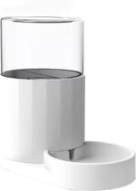 Dog Water Dispenser - 3L Automatic Gravity Pet Water Bowl for Cats & Dogs, Indoor Cat Water Fountain, Leak-Proof Dog Waterer Station, White Plastic Pet Bowl for Home Use - Image 2